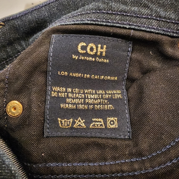 Vintage COH Ingrid Stretch Low Waist Flare Jean Stay Gold Dark Wash Denim Sz 28 - Picture 13 of 16